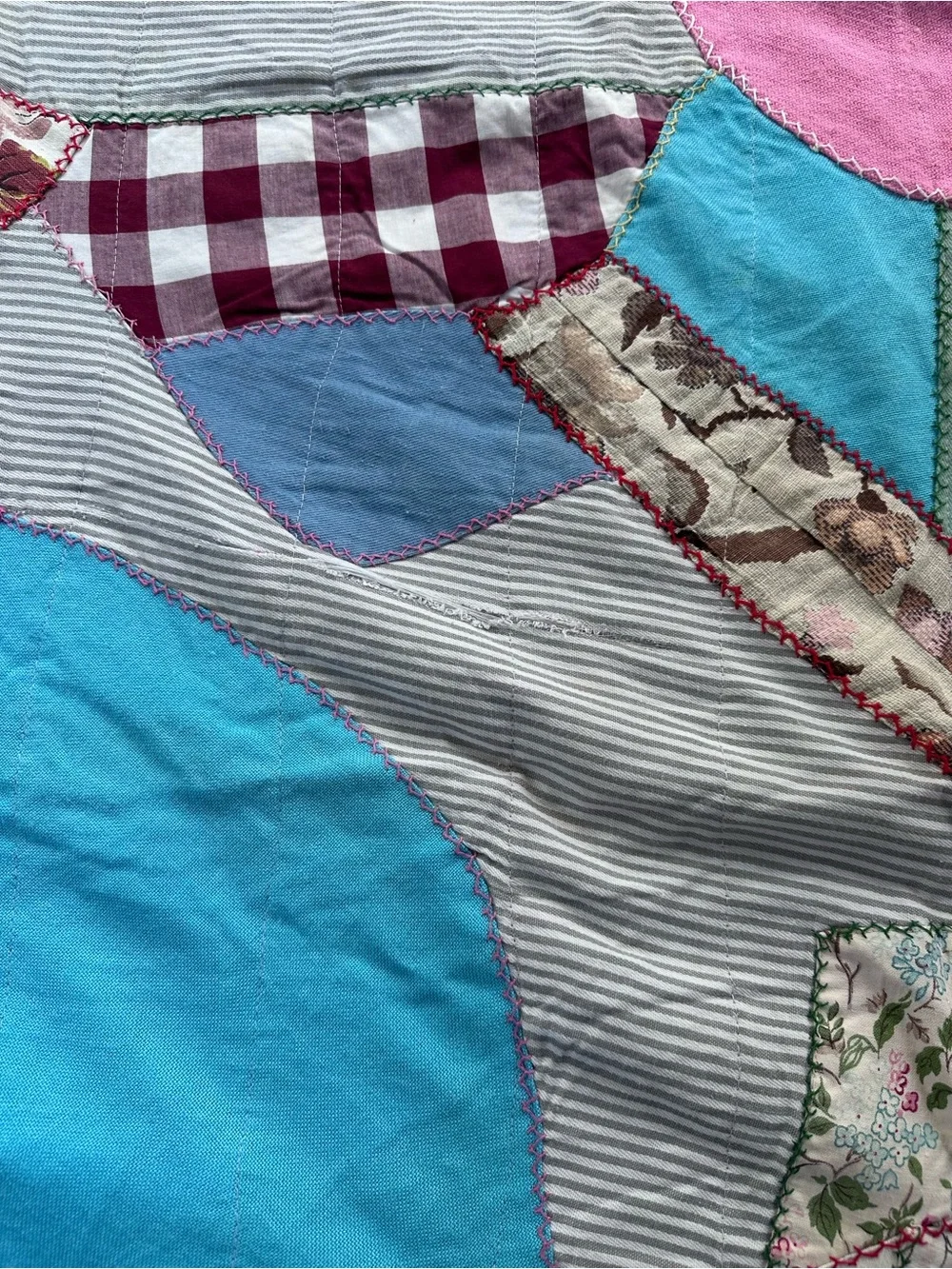 Hand sewn Patchwork Quilt Vintage